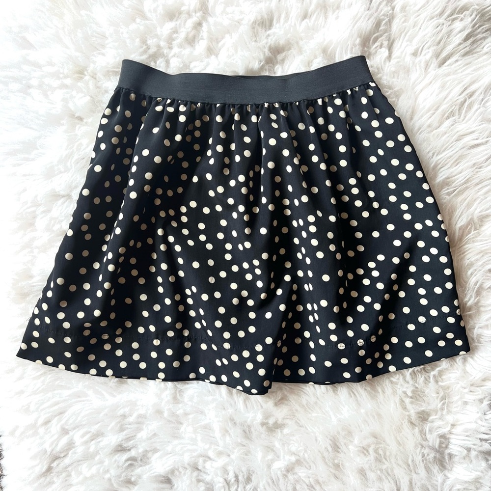 Polka dot skirt.